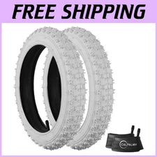 Heavy-Duty 18" White Tires & Inner Tubes for Kids