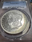 1884 O PCGS MS62 Toned Morgan Silver Dollar $1 Crescent Obverse Toned Reverse ￼