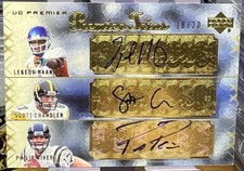 2007 UD Premier Philip Rivers/Naanee/Chandler Triple Auto #18/20 Chargers