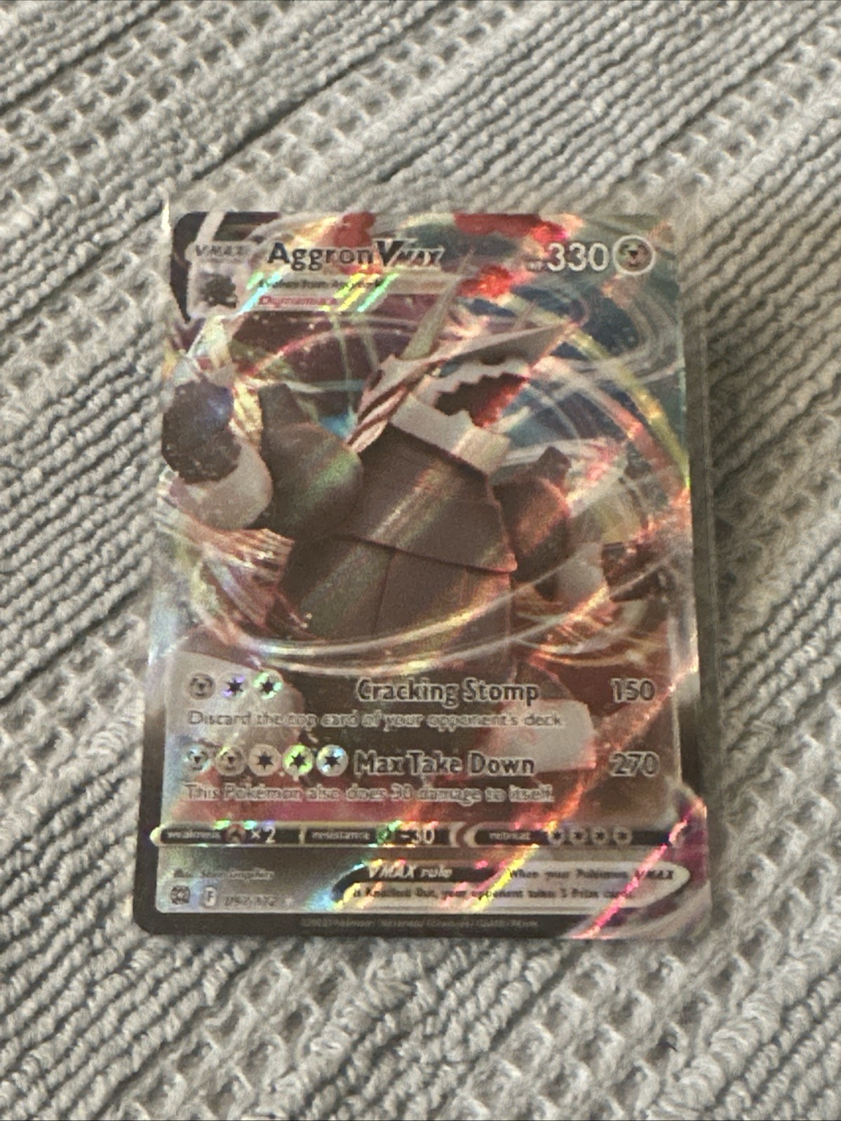 Aggron Vmax 097/172 Brilliant Stars NM Full Art Ultra Rare Pokemon Card