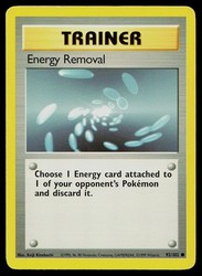 Energy Removal 92/102 Base Set Shadowless Common Trainer