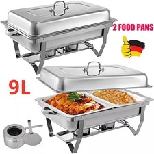 Warmhaltebehälter Edelstahl Chafing Dish Speisenwärmer Rechaud Wärmebehälter Set