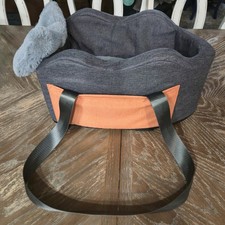 Small Pet Car Booster Seat Center Console Carrier   No Net Cover, Gray/Orange