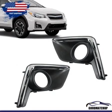 Front Fog Lamp Light Cover Bezel Frame Trim For Subaru Crosstrek 2016-2017 2PCS