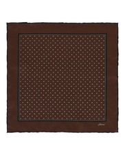 Brioni Mens Polka Dot Print Silk Pocket Square