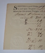 1802 Philadelphia PA to Guadeloupe S. Dulith Shipping Schooner Nancy Polly Paper