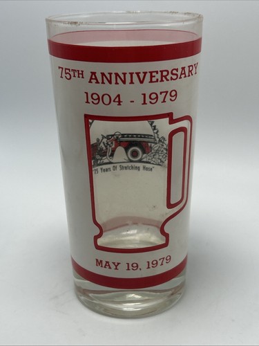 1979 75th Anniversary Marlboro Fire Company May 19, 1979 Vintage Cup Tumbler