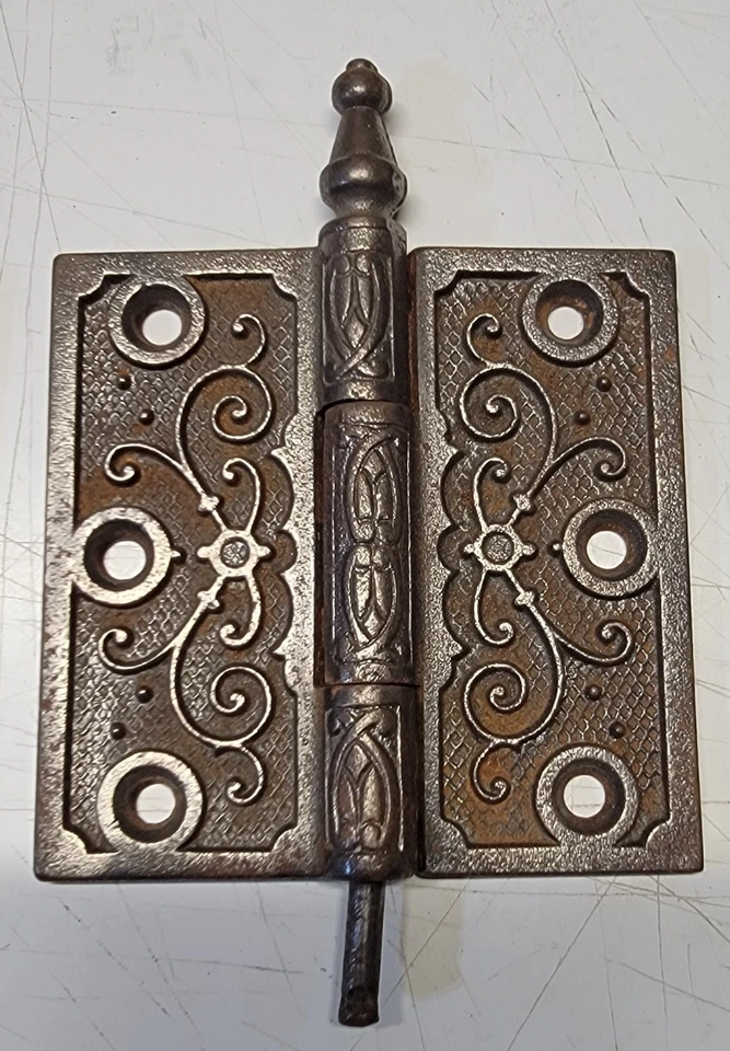 Набор из 3 декоративных чугунных викторианских петель со шпильным наконечником - Изображение 4 из 4