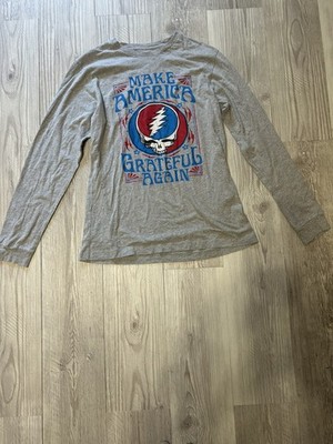 GRATEFUL DEAD MEDIUM T-Shirt ''MAKE AMERICA GRATEFUL AGAIN'' Grey long sleeve 