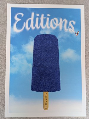 DAVID SHRIGLEY Phillips Auktion Werbe Eis Lolly ''Editions'' Druck RAR