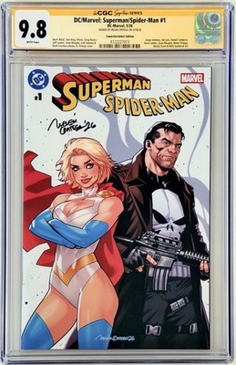Superman / Spider-Man #1 - CGC SS 9.8 Signed Belen Ortega - Power Girl Punisher