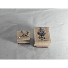 1997 Stampin  Up Wood Rubber Stamps   Bird  Floral Bundle
