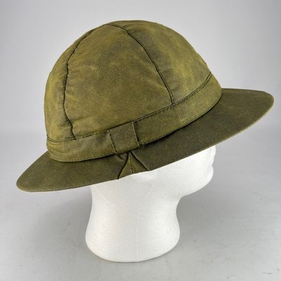 Oxford Brand Waxed Deerstalker Hat Green Tartan Lined England XL (Approx. 60CM)