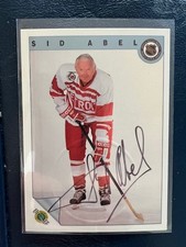 SID ABEL  Detroit Red Wings 1992 Ultimate Original Six Signed Card  -MINT