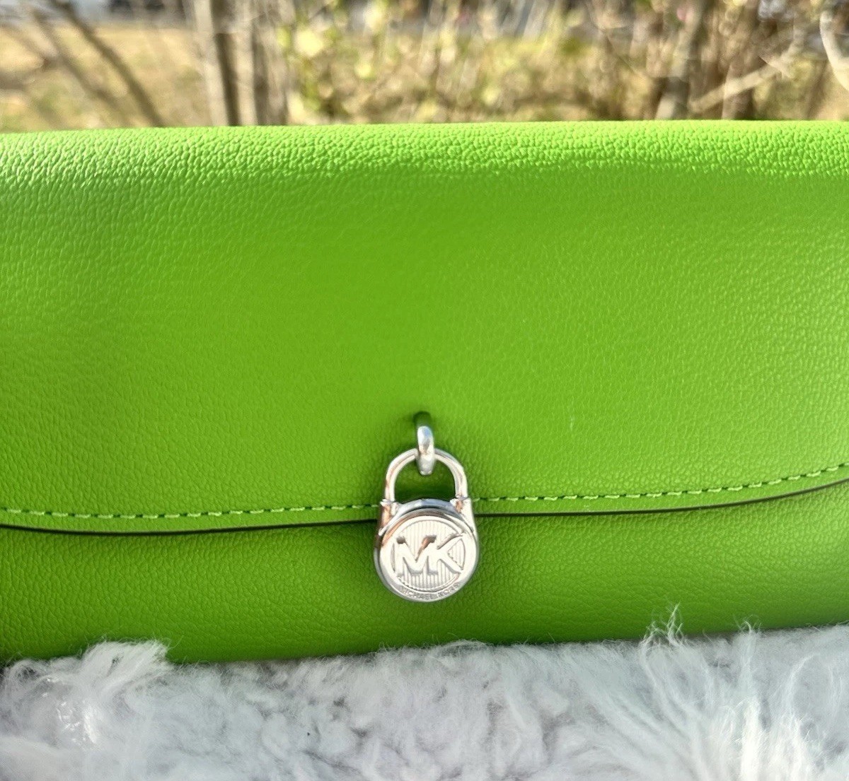 Michael Kors Hamilton Large flap continental wallet jungle green