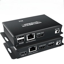 60M HDMI KVM Extender POC over Ethernet Cat5e/cat6 RJ45 HDMI 1080P USB Extender