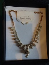 Schmuck Collier Leopard, farbige Steine, Kette  goldfarben - neuw.!