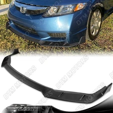 For 09-11 Honda Civic Sedan GT-Style Black Front Bumper Lip Spoiler Splitter