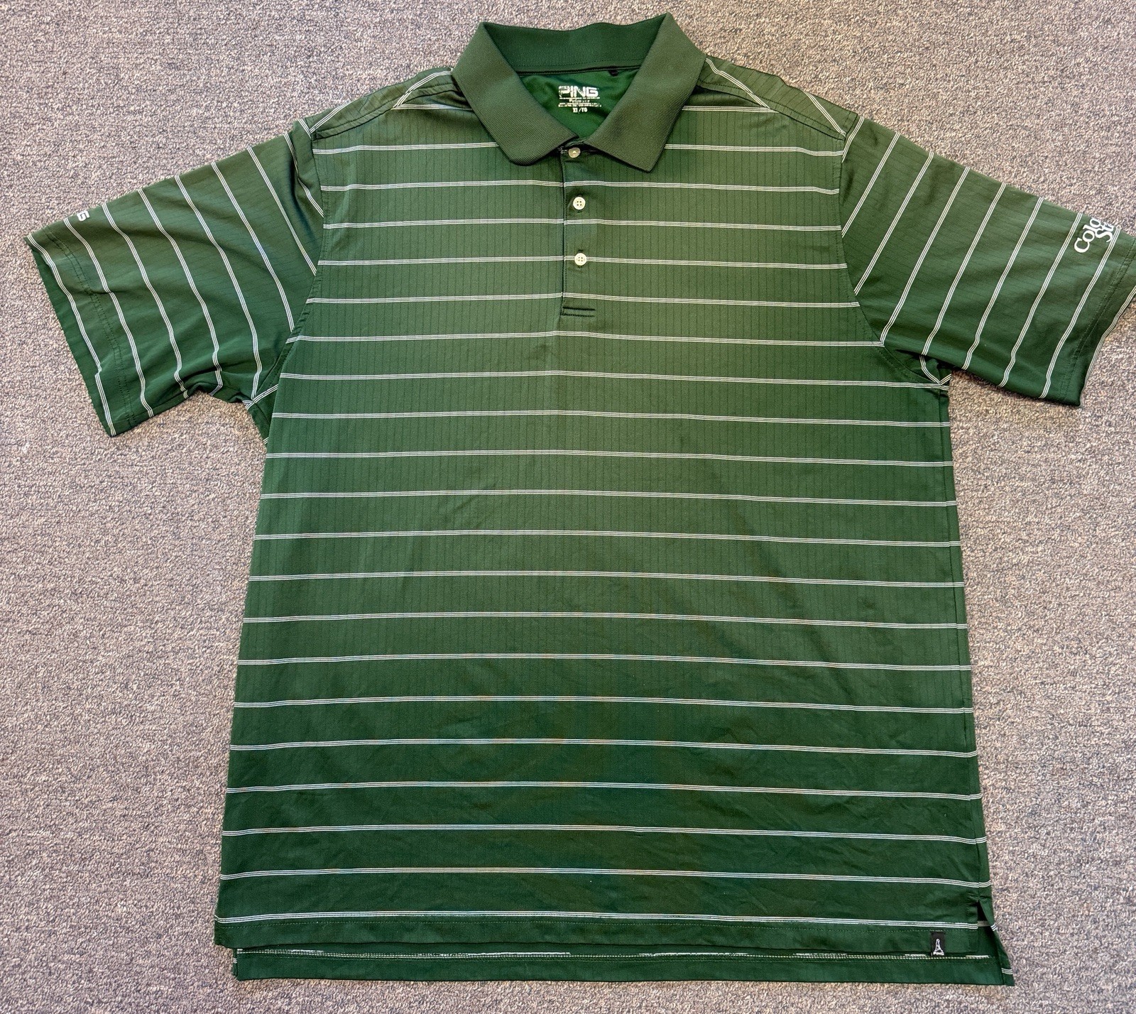 PING Golf Shirt Men’s XL Colorado State Green Striped