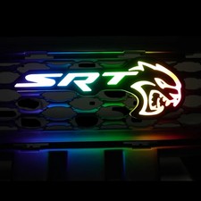 SRT Hellcat Front Grill Badge Emblem Led RGBw Bluetooth Controlled