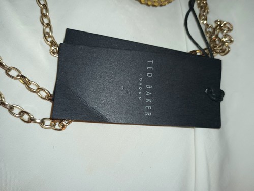 Ted Baker- Glinor- Gold Crystal Studded Brass Bow Top Evening Bag NWT Sweet - Picture 9 of 10