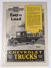 C1920-30s - Chevrolet Trucks Automobile Print Ad - B27 C1920-30s - Chevrolet Trucks Automobile Print Ad - B27