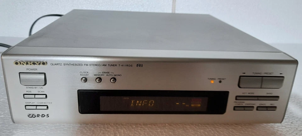 Onkyo Tuner T-411 Silber Voll Funktionsfähig