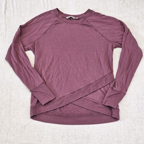 Athleta Serenity Criss Cross Sweatshirt Auberge Size Small Modal Blend Comfy