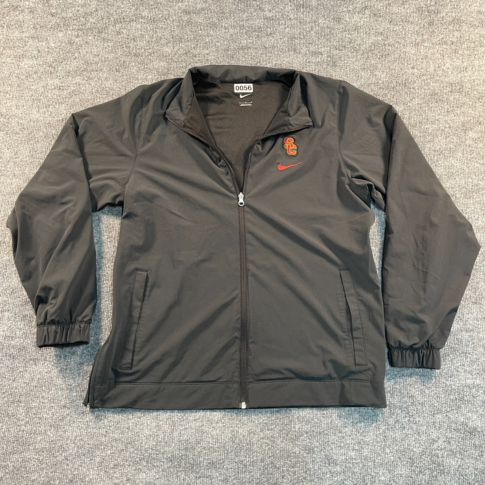 NIKE USC Trojans Full-zip Track Jacket Large 22x28 Black