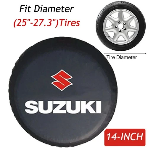 For Suzuki SUV Spare Tire Cover Back Wheel Bag Protector Tires（25''-27.3''）