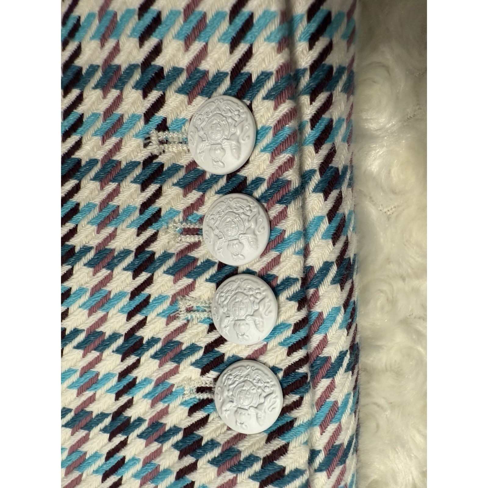 Veronica Beard Houndstooth Blazer Jacket Multi Co… - image 10