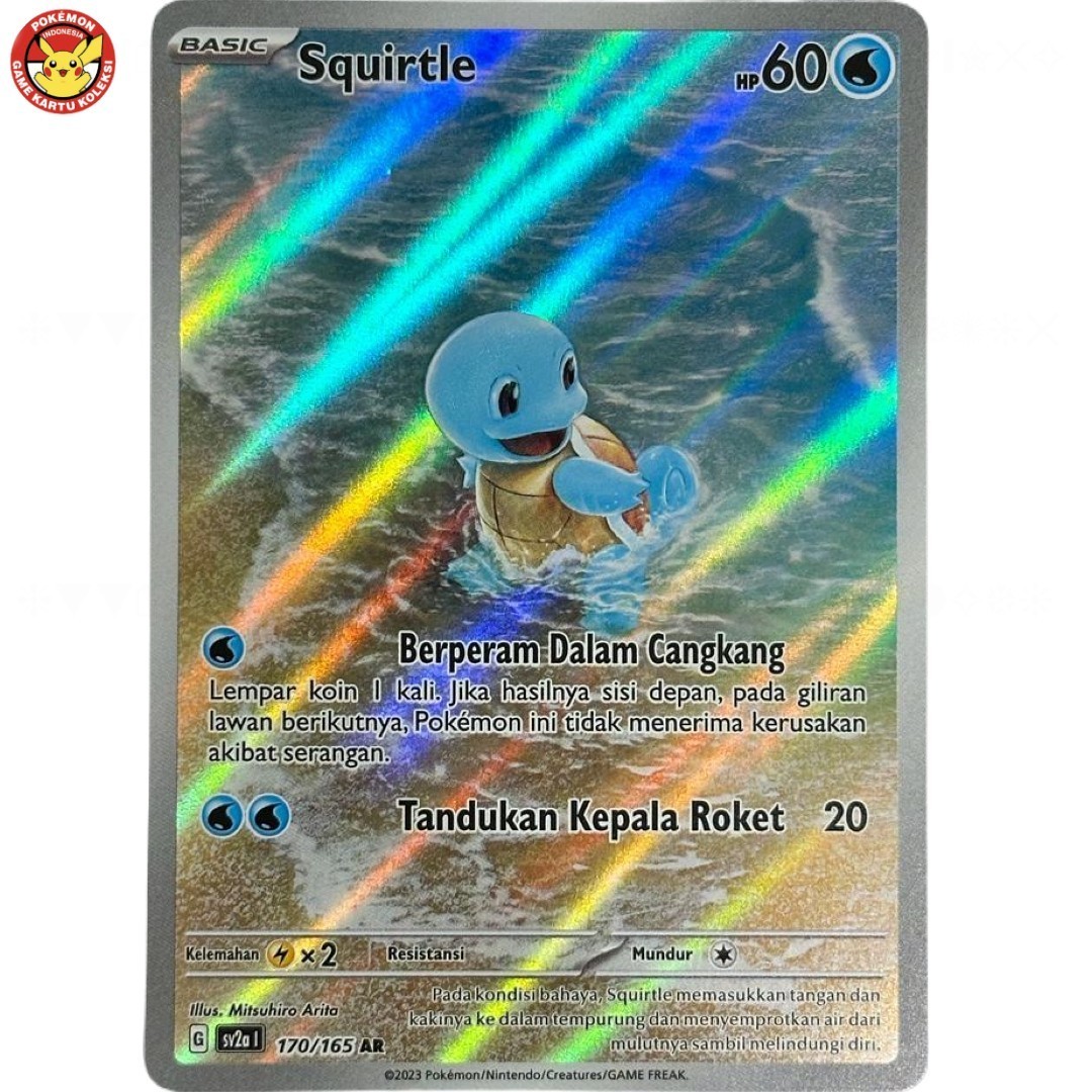Squirtle SV2a 170/165 AR Scarlet Violet 151 IR FA Pokemon