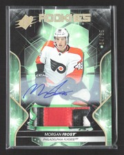 2020 Upper Deck SPx Hockey Morgan Frost #54 Green Patch 04/35 Auto