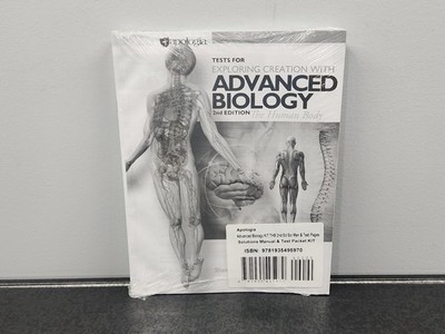 Apologia Advanced Biology Solutions + Tests Human Body Homeschool Curriculum 2E 