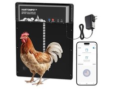 Automatic Chicken Coop Door Solar Powered, LCD Display Chicken Door with Time..