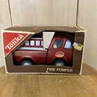 Vintage 1970s Tonka Red Fire Truck Pump   W / Original Ladders New In Box