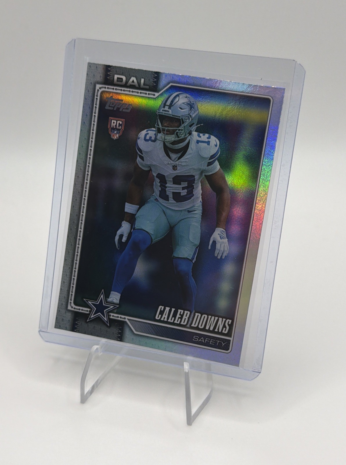 2026 Topps Flagship Football Caleb Downs RC #363 Rainbow Foil Cowboys Rookie