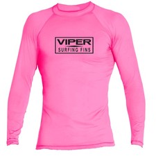 Viper Surfing Fins Long-Sleeve Rashguard-PK/BK-YL