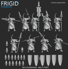 High Seas Elf Sea guard X10 28mm Fantasy Miniatures By Frigid