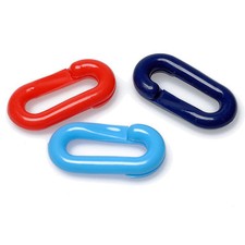 6mm 8mm Plastic Chain Link Fencing Joining Links in Pack of 10 - Various Colours