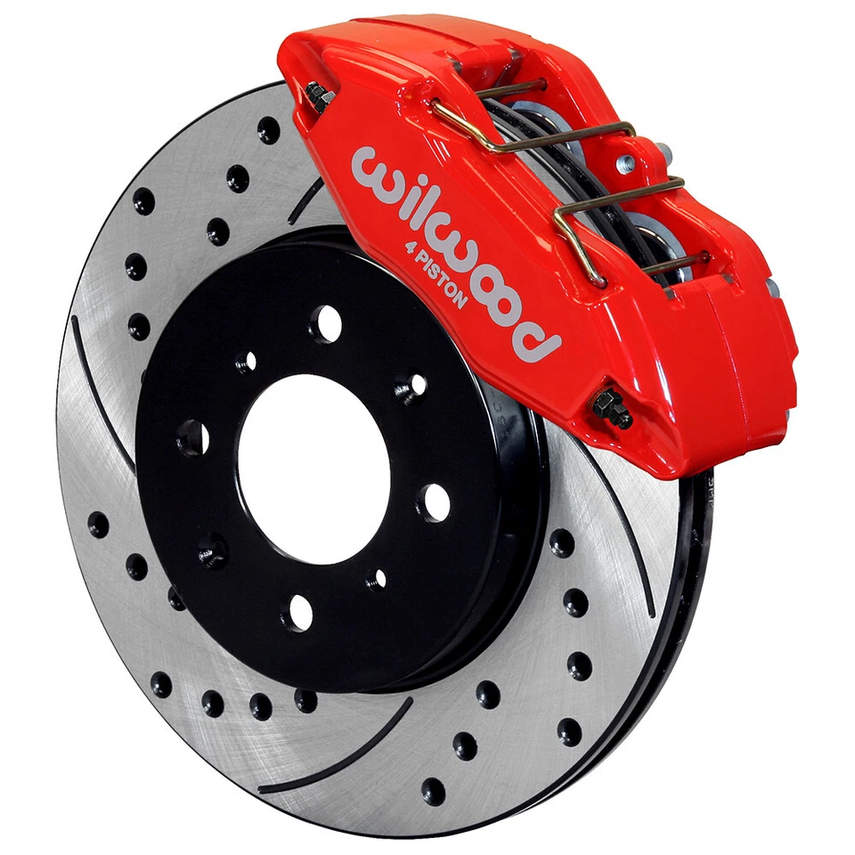 Wilwood 140-12996-DR Drilled and Slotted Rotor Forged Caliper Front Brake Kit - Image 3 of 4