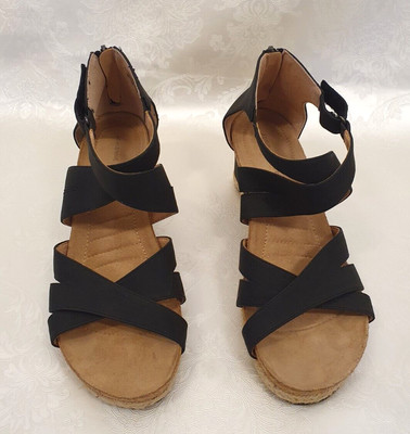 ADRIENNE VITTADINI Damen Schuhe SANDALEN TIMMY  Schwarz  GR. 41  * TOP ZUSTAND *