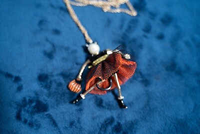 Bella Jack Halloween Trick Or Treat Cat Costume Pumpkin Necklace Jewelry 