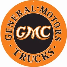 Vintage Style Metal Sign General Motors GMC Trucks 24x24