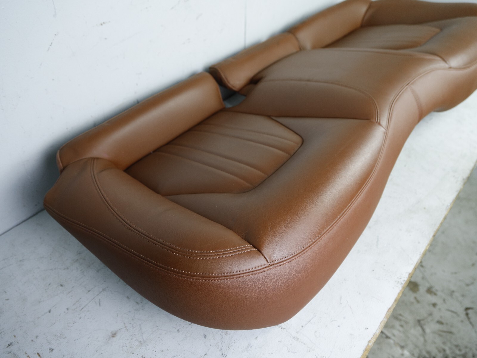 14-17 Maserati Ghibli M157 Rear Seat Bottom Cushion Lower Brown Cuoio OEM 52k