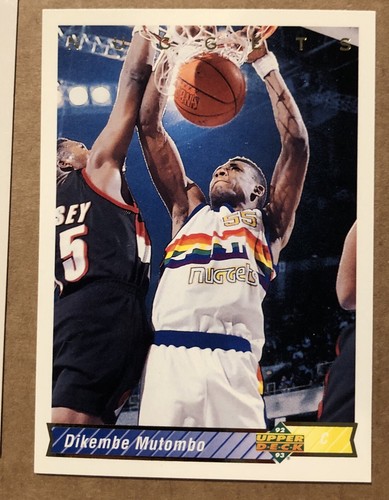 DIKEMBE MUTOMBO VINTAGE NBA HALL OF FAME SIX (6) CARD BASKETBALL LOT PICTURED - Afbeelding 6 van 8