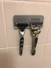Funny Razor Holder  2 Pack  Wall Mount