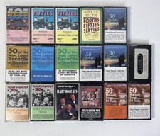 Vintage Cassette Lot Mixed Genres 18 Tapes Fifties 60s Mix