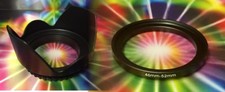 FLOWER LENS HOOD 52mm STEP -UP ADAPTER RING 46-52mm