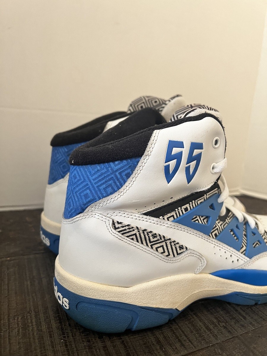 Adidas Dikembe Mutombo #55 Men's G99903 White Blue Size 10 | eBay